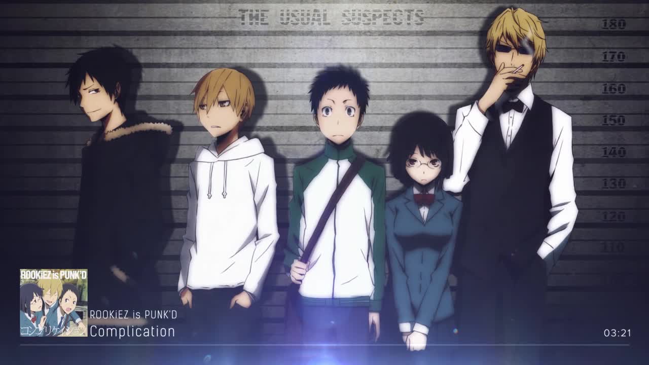 Durarara opening Song Collection 1-5 Full Size
