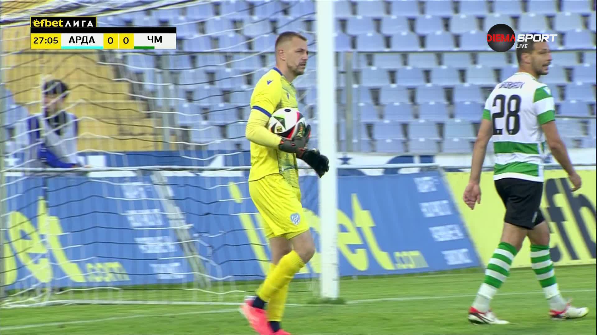 Арда - Черно море 0:0 /първо полувреме/