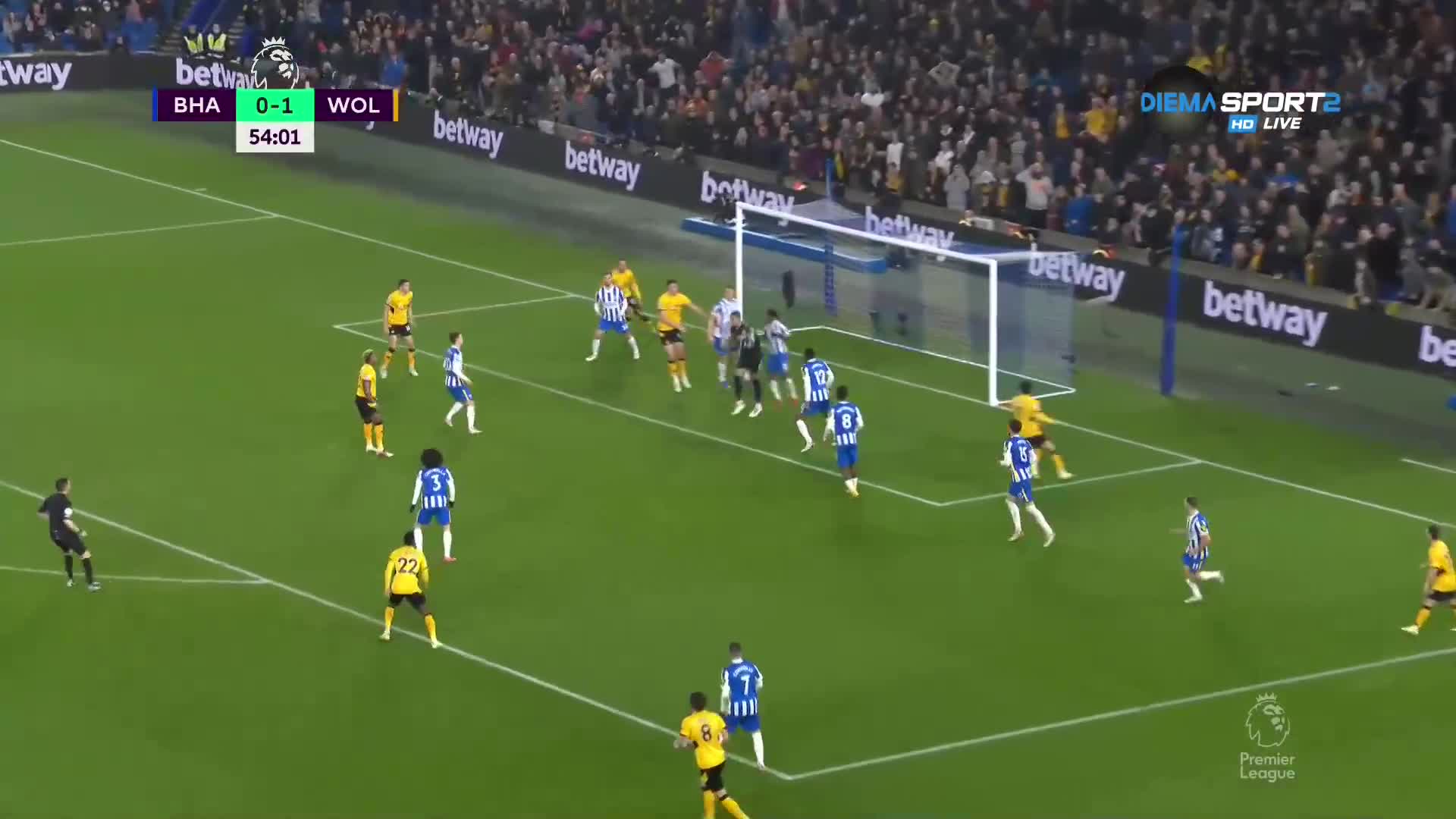 Брайтън - Уулвърхемптън 0:1 /репортаж/