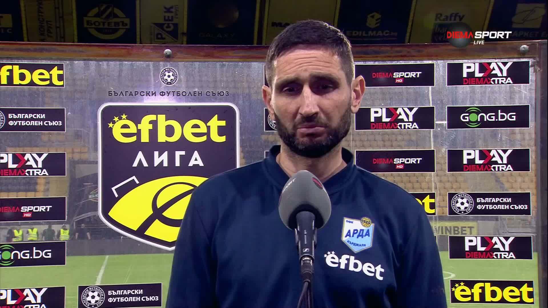 Тунчев за победата на Арда и плейофите