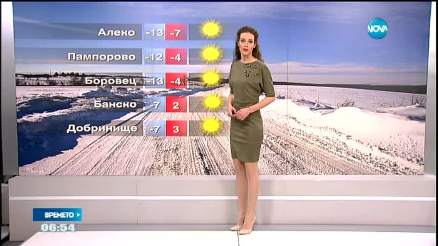 Прогноза за времето (12.02.2015 - сутрешна)