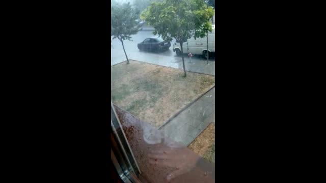 Градушка в момента в Казанлък