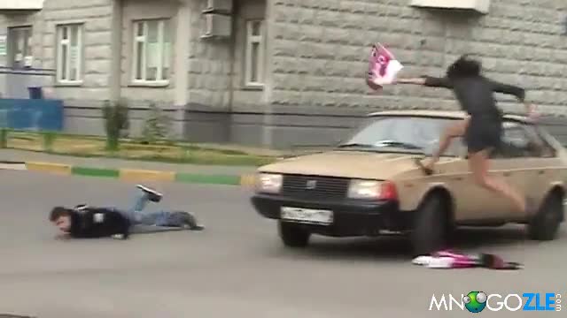 Мацка срещу крадец - много смях