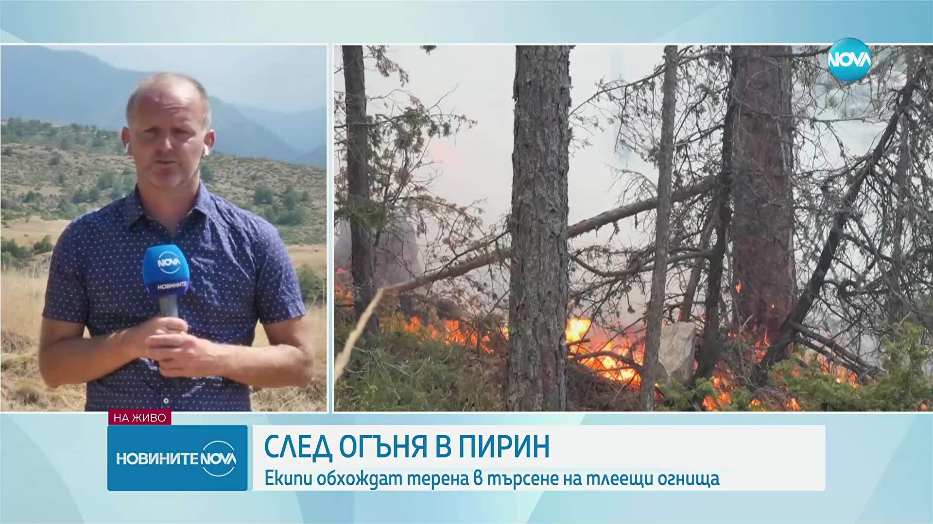 След пожара в Пирин: Екипи обхождат терена в търсене на тлеещи огнища