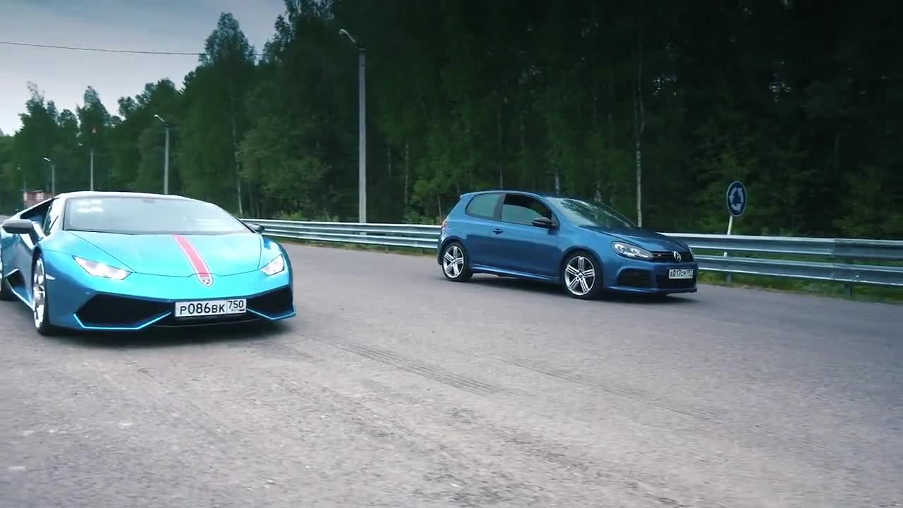 Dt Test Drive - 700 Hp Vw Golf R Hgp срещу Lamborghini Huracan