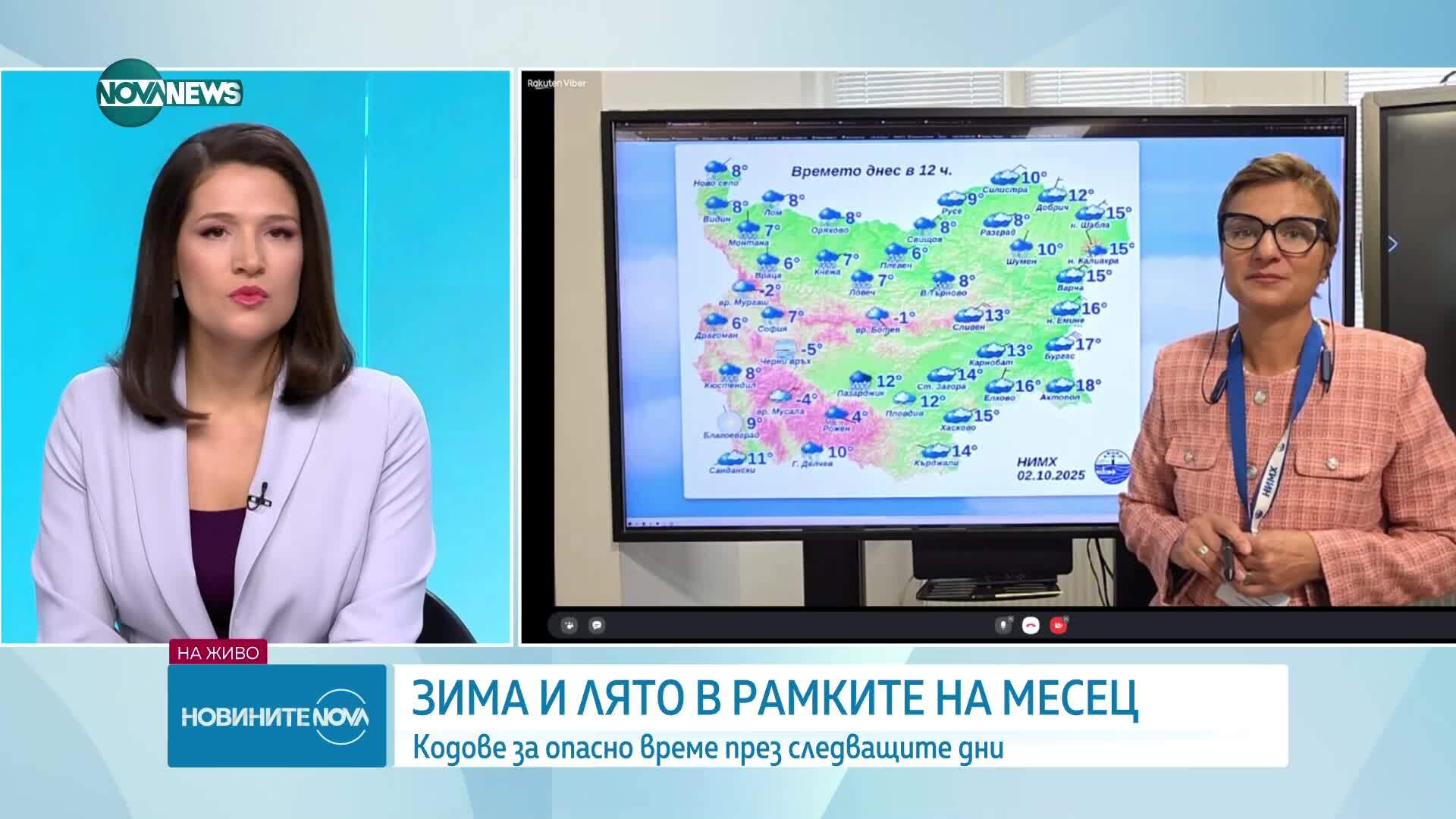 Жълт и оранжев код за валежи и рязко застудяване у нас