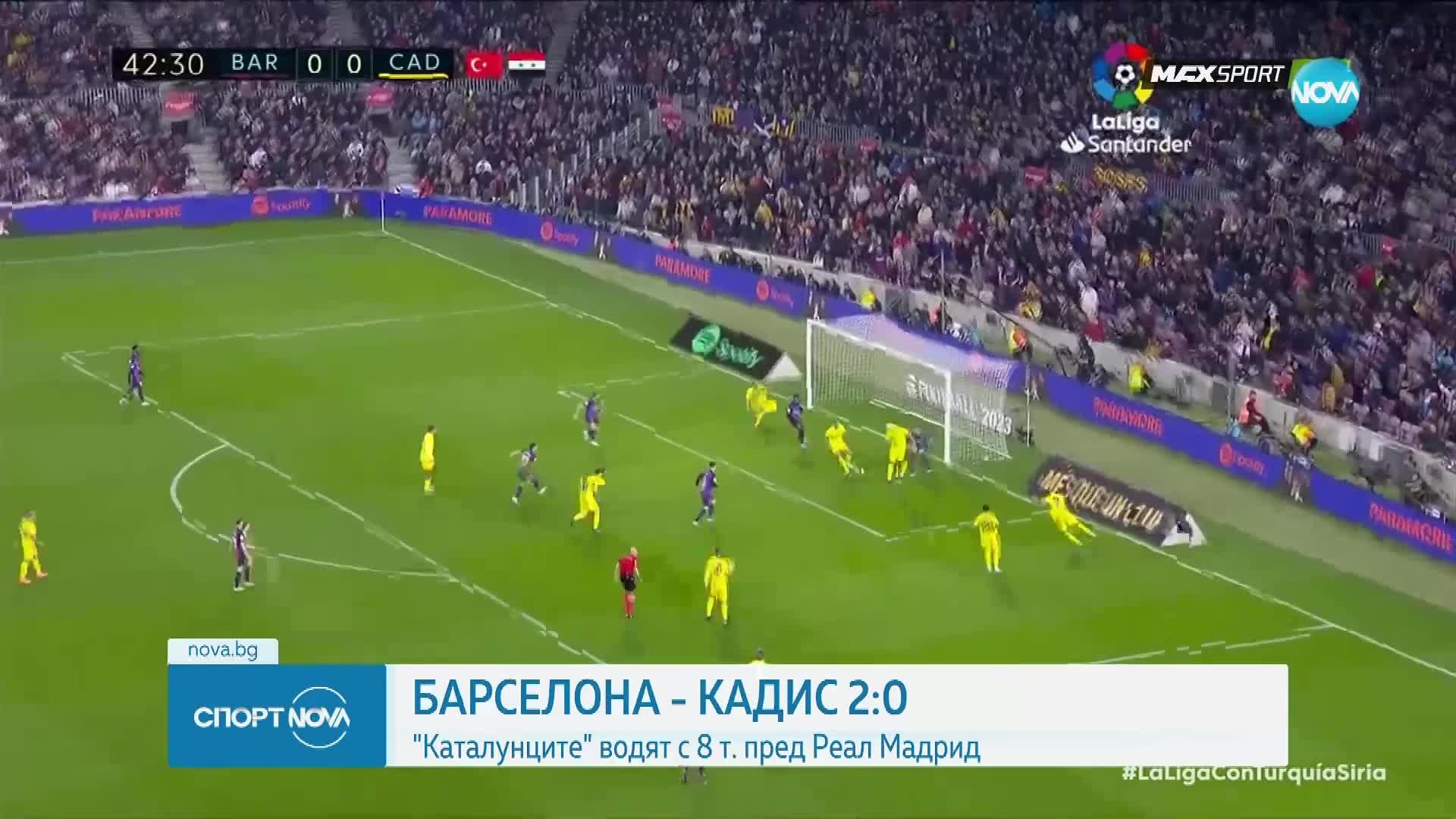 Барселона победи с голяма лекота състава на Кадис с резултат 2:0