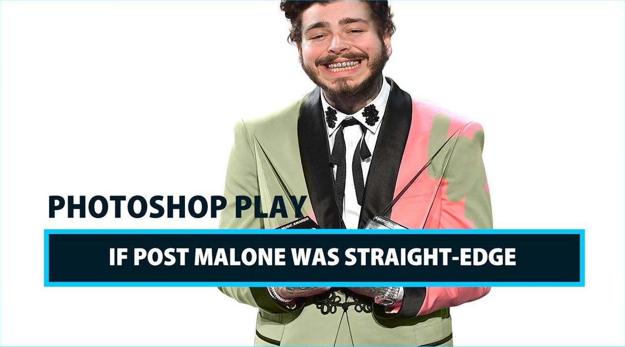Celeb Photoshop Transformation: If Post Malone was straight-edge
