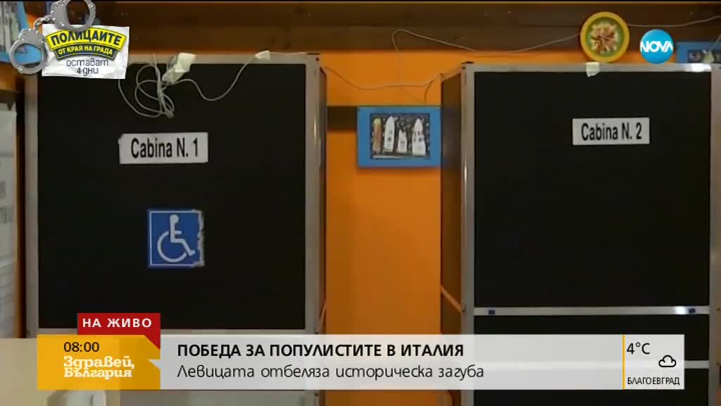 ВОТА В ИТАЛИЯ: Популистките партии завоюваха безпредцедентен успех