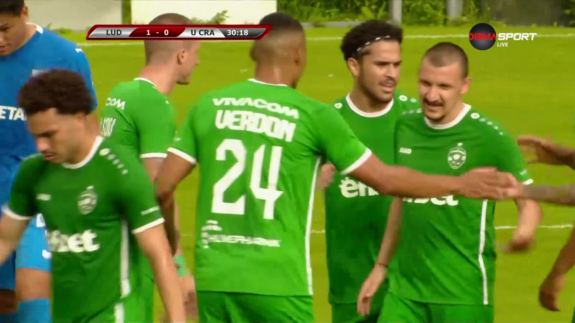 Лудогорец - Университатя Крайова 2:0 /първо полувреме/