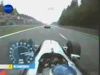 Най - великото изпреварване в Ф1 М. Шумахер vs. М.хакинен 2000г. на Спа 