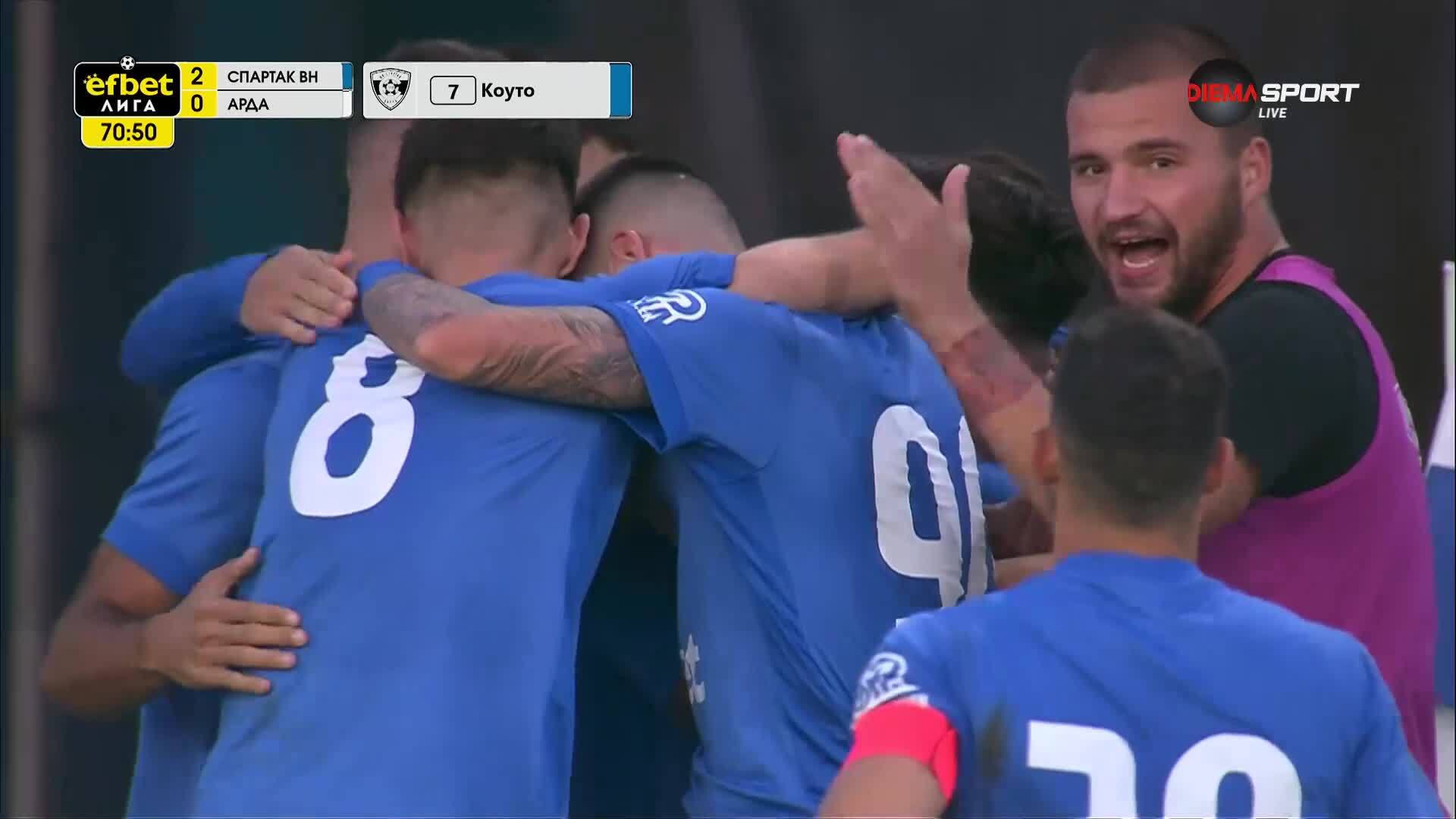 Бернардо Коуто удвои преднината на Спартак
