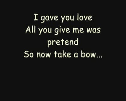 Leona Lewis Take A Bow Lyric