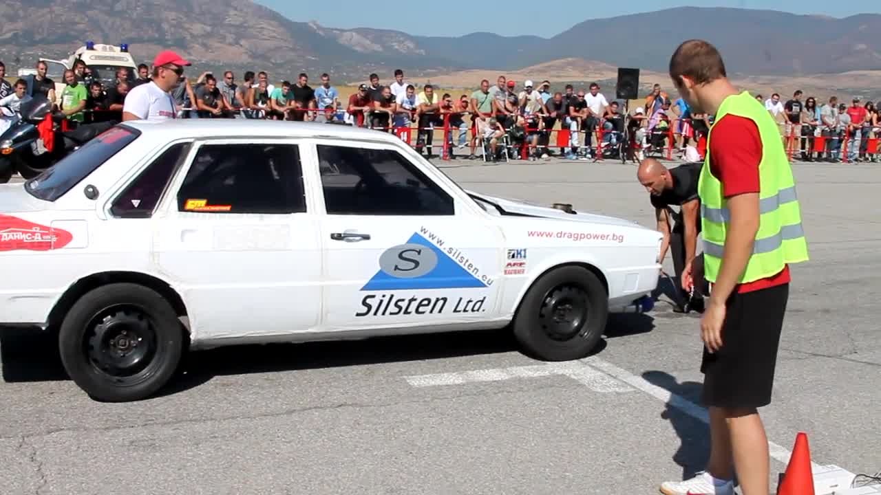 Dragpower Audi 80 S2 Bulgarian record for Drag Racing