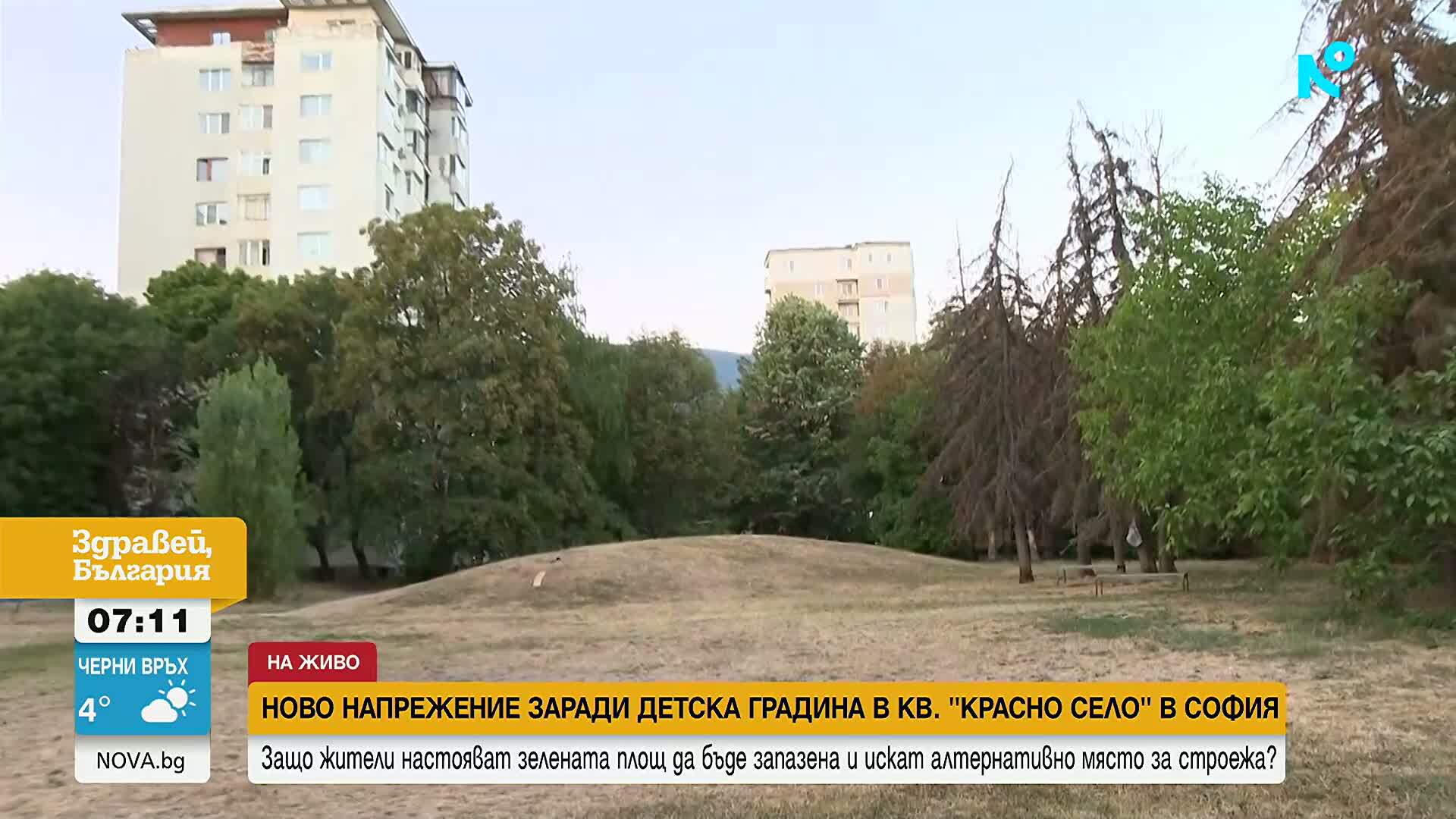 Ново напрежение в столичния район „Красно село“ заради планове за строеж на детска градина върху зелена площ