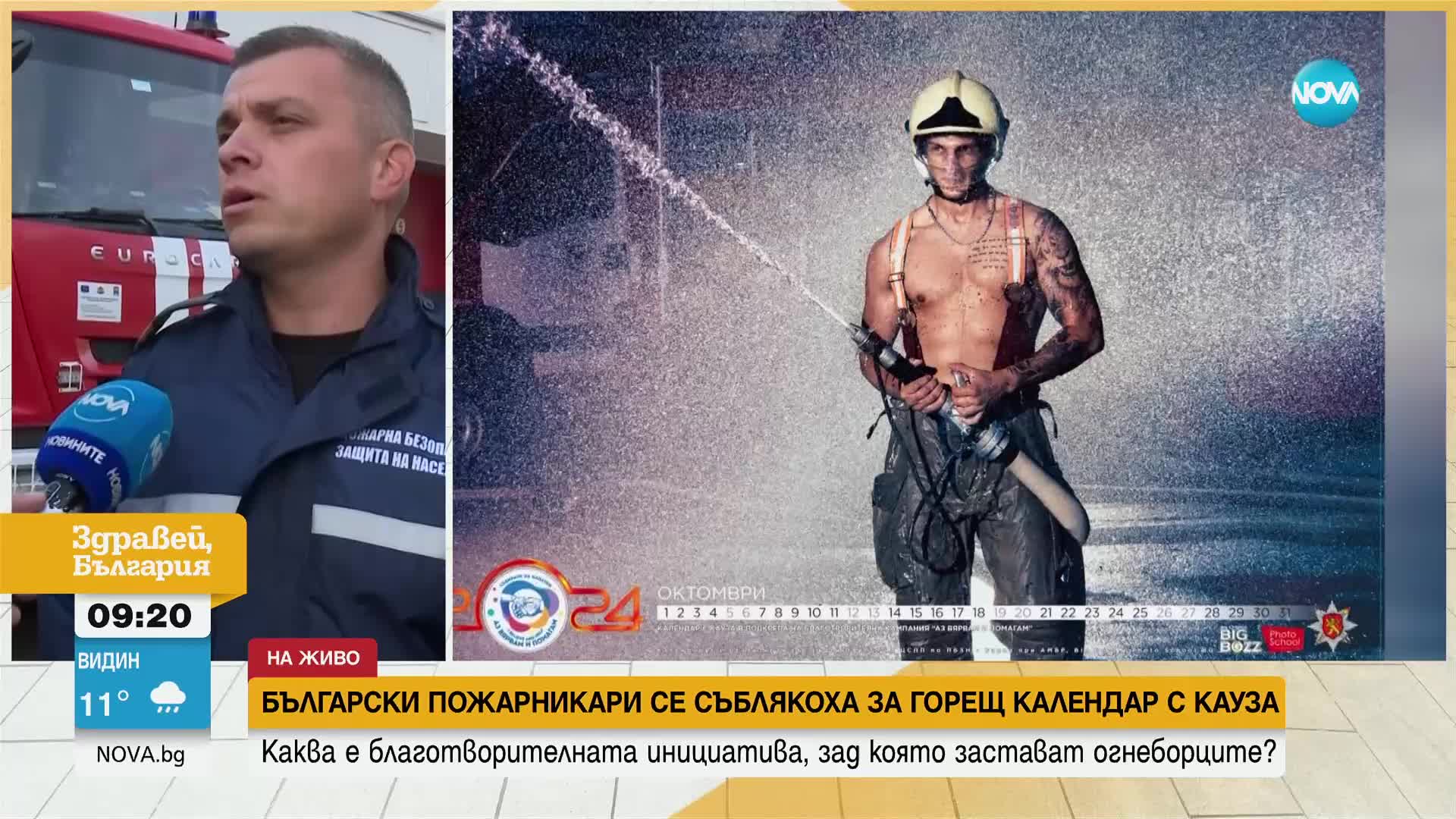 Български пожарникари се съблякоха за горещ календар с благотворителна кауза