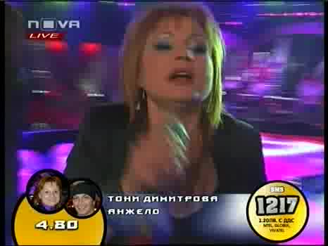 Тони Димитрова и Анжело с песента на Bonnie Tyler-"A total eclipse of the heart"-Пей с мен 19.05.08 *HQ*