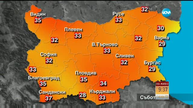 Прогноза за времето (08.07.2017 - сутрешна)