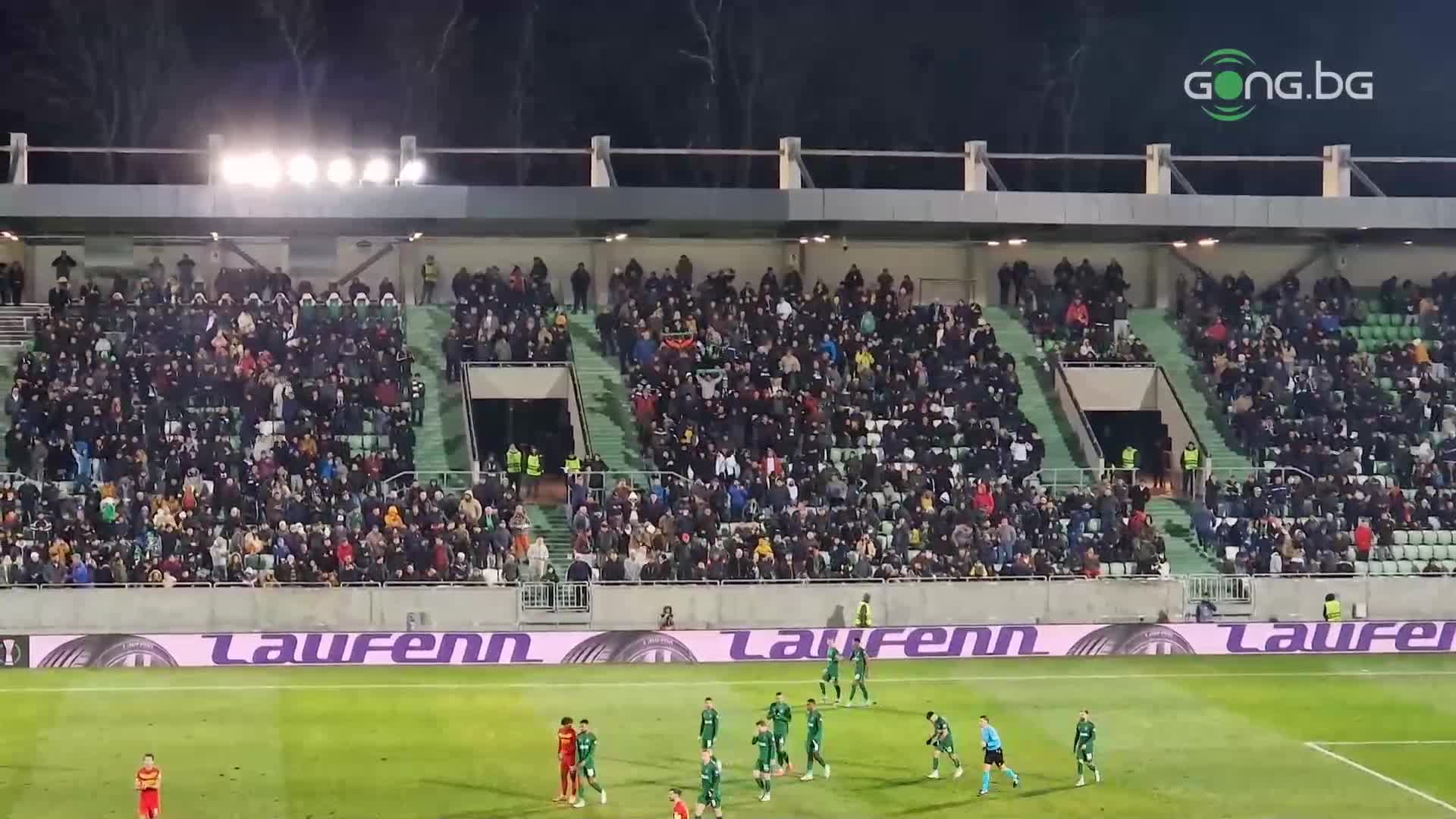 Радостта на "Хювефарма Арена" след гола на Пьотровски