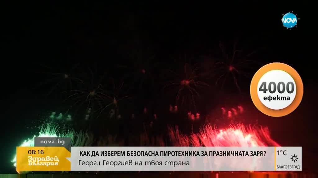 Как да изберем безопасна пиротехника за празничната заря?