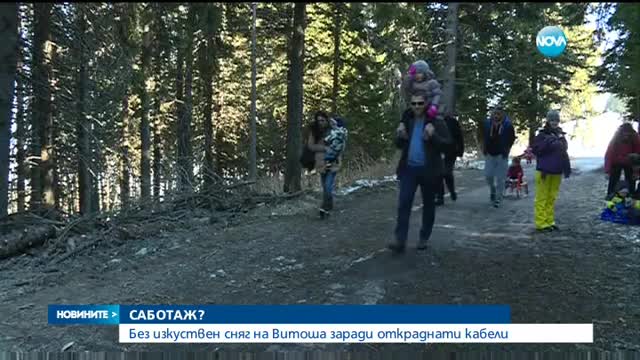 Кражба на кабели от машините за изкуствен сняг на Витоша