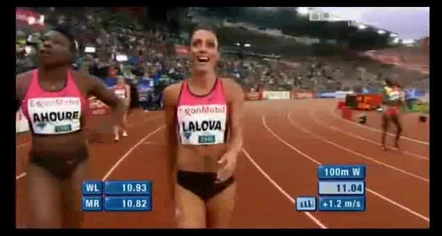 13.06 Ивет Лалова първа на 100 м в Диамантената лига в Осло, Норвегия.