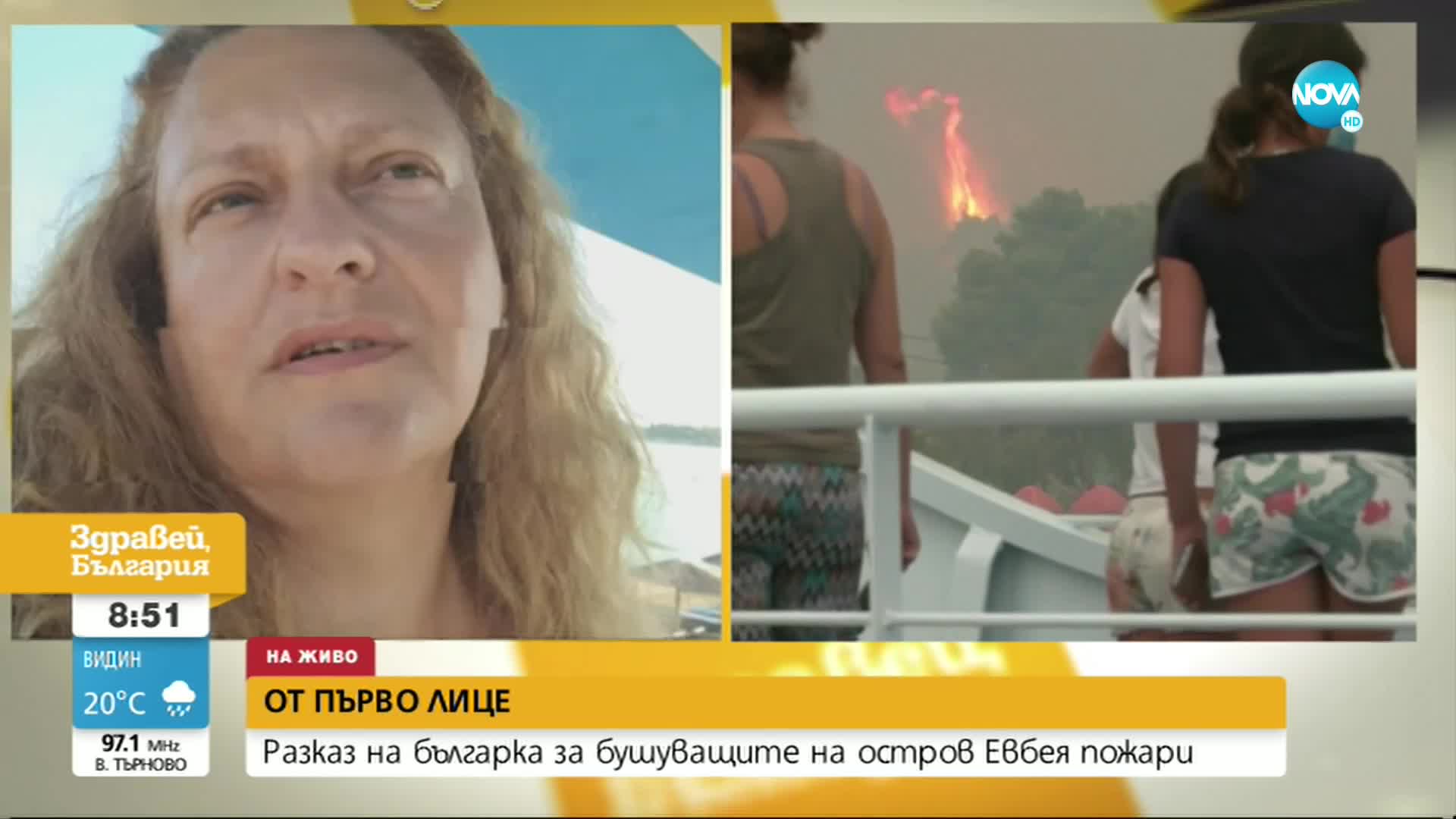 Как на гръцкия остров Евия се борят с бушуващите пожари