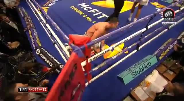 Anthony Joshua и Владимир Кличко - бокасов мач, 11-ти рунд