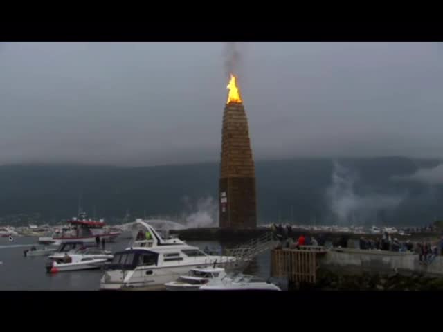 Норвежци запалиха най-високия огън на открито