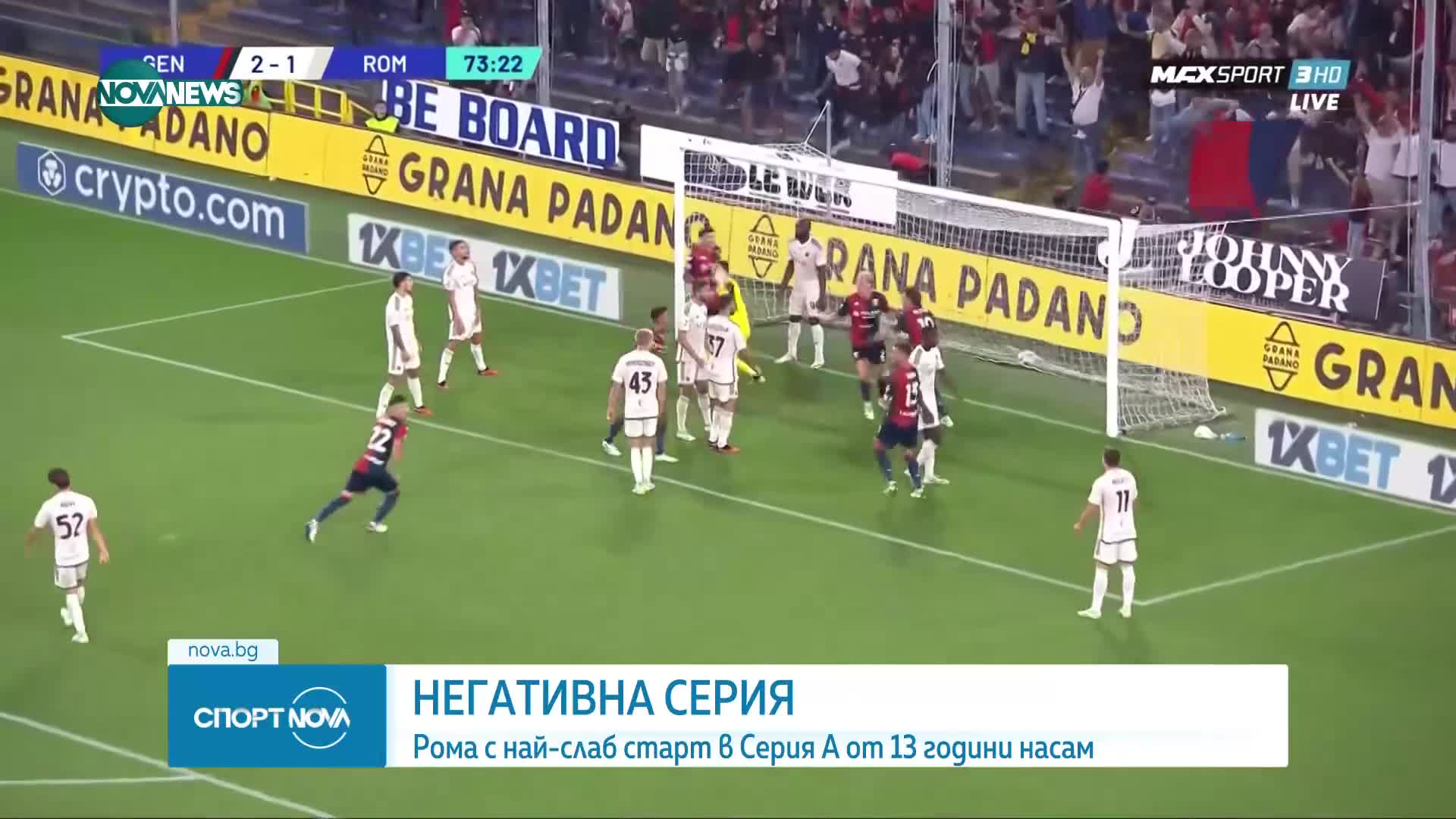 Ерата на Моуриньо: "Рома" с най-слаб старт в Серия А от 13 години насам