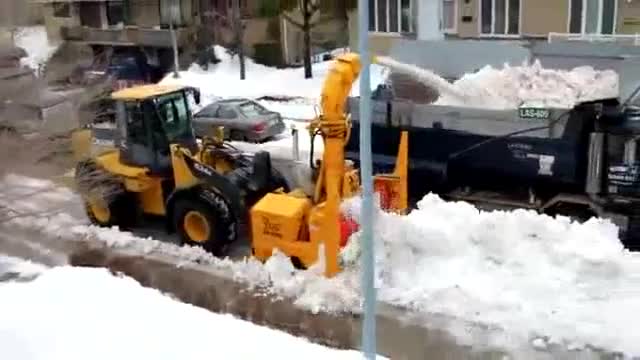 Как се чисти снега в Америка 