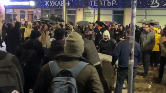 Ивайло Мирчев на протеста срещу Бюджет 2026