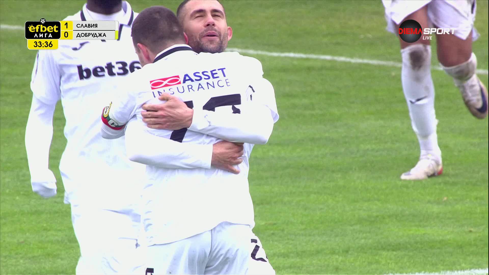 Славия - Добруджа 2:1 /първо полувреме/