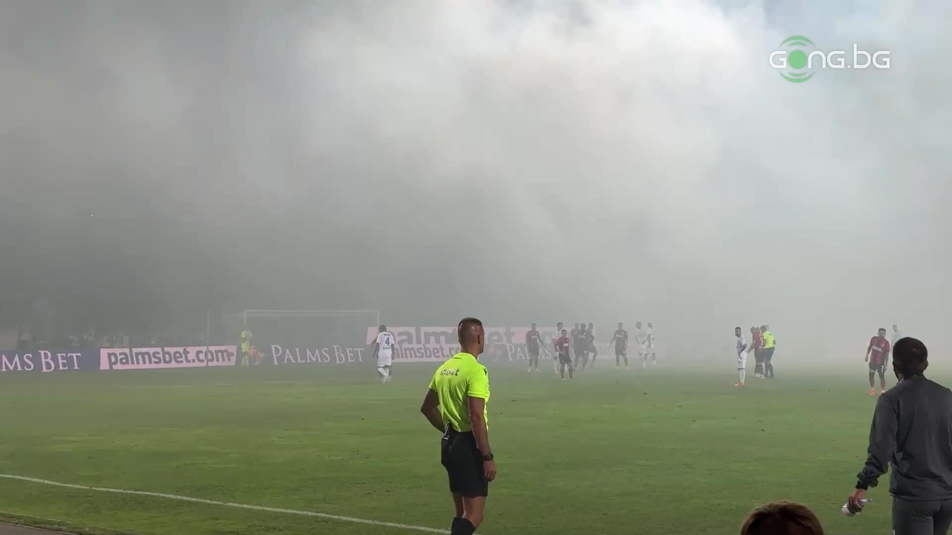 Феновете на Левски запалиха димки на мача с Локо Сф