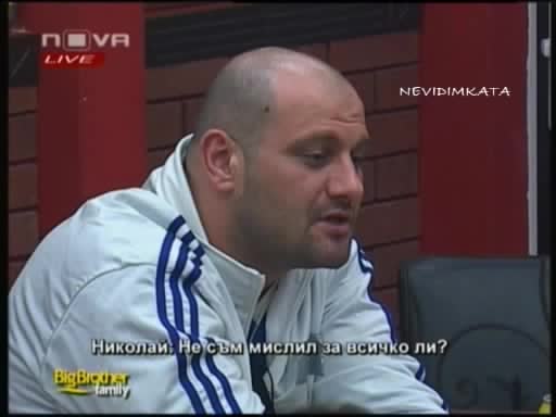 Big Brother F - Николай Шокиран И Огорчен От Елеонора 05.04.10 