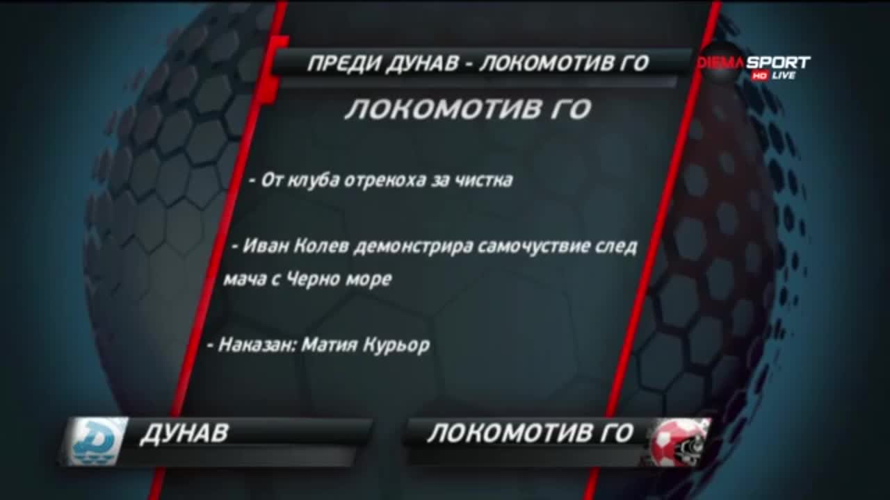 Преди Дунав - Локомотив ГО