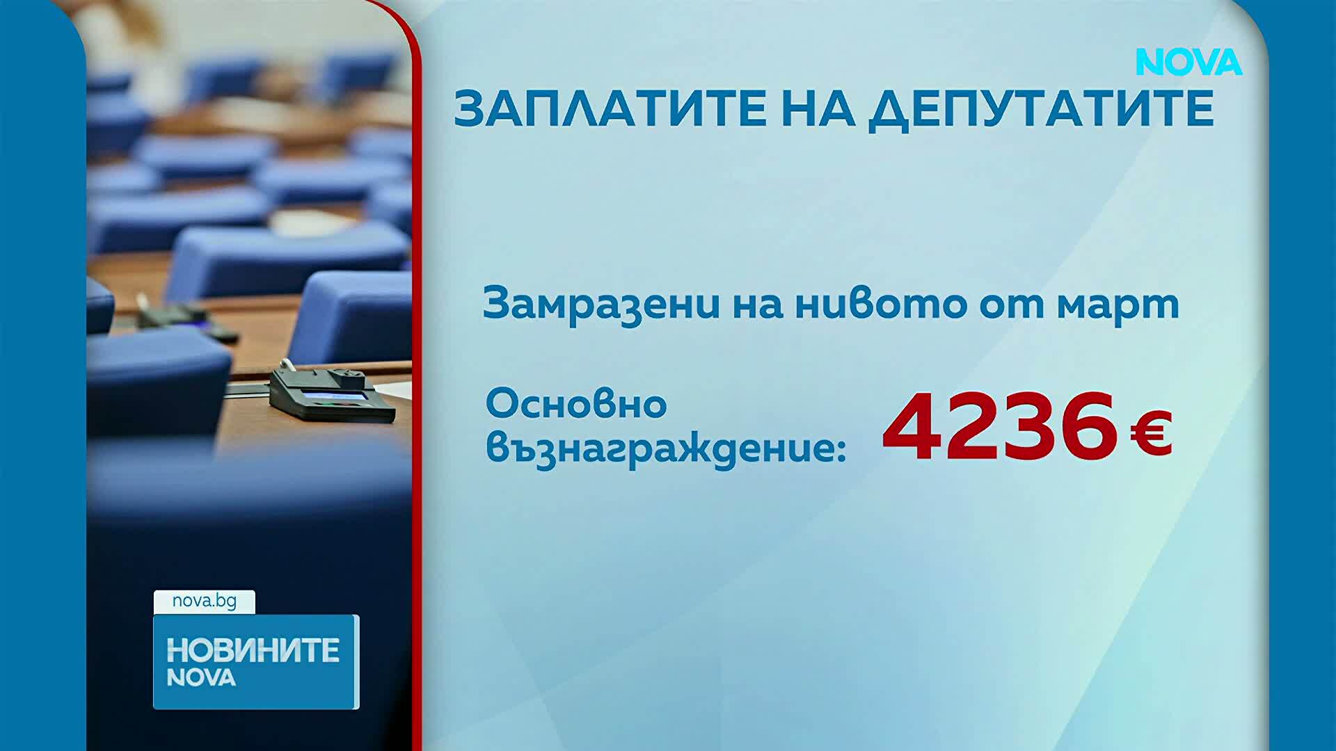 Депутатите замразиха заплатите си на нивата от месец март