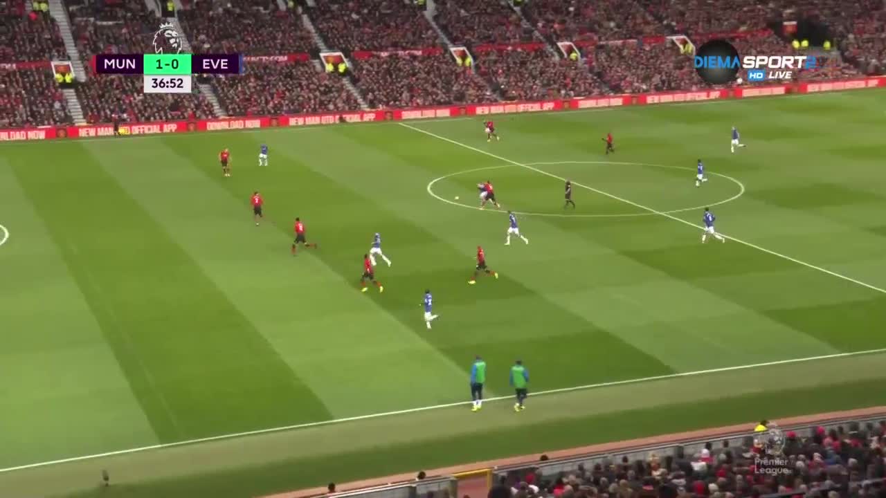 Манчестър Юнайтед - Евертън 1:0 /първо полувреме/