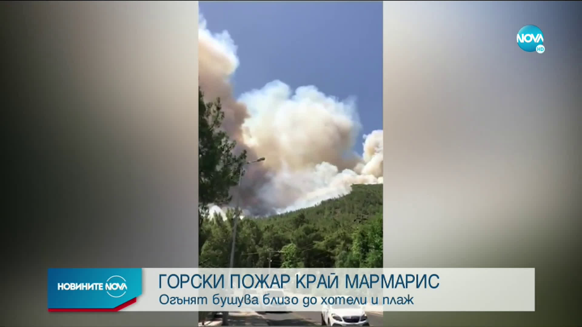 Човек е загинал при голям горски пожар близо до плаж в турски курорт