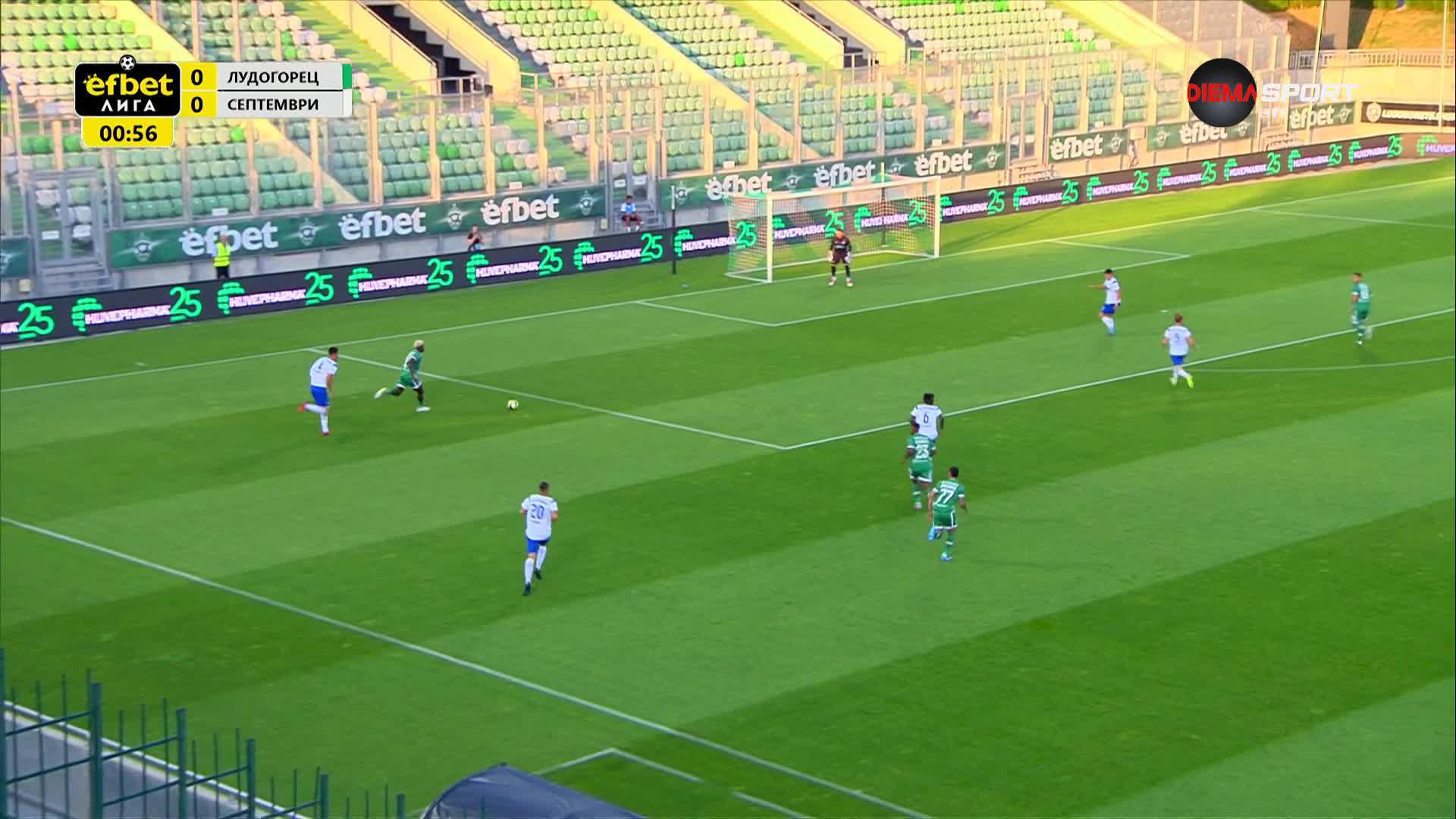 Лудогорец - Септември 1:0 /първо полувреме/