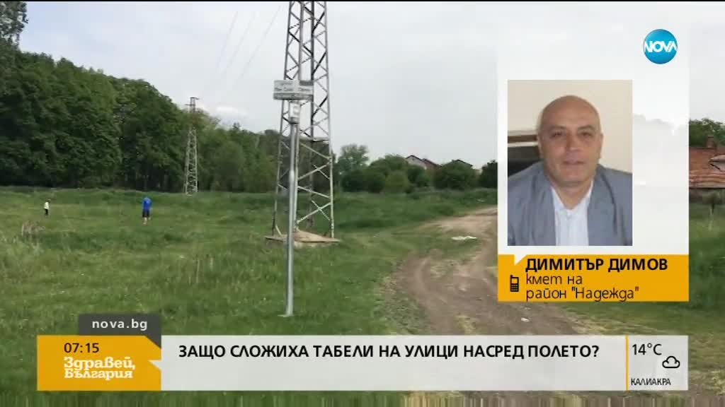 Защо поставиха табели на улици насред полето?