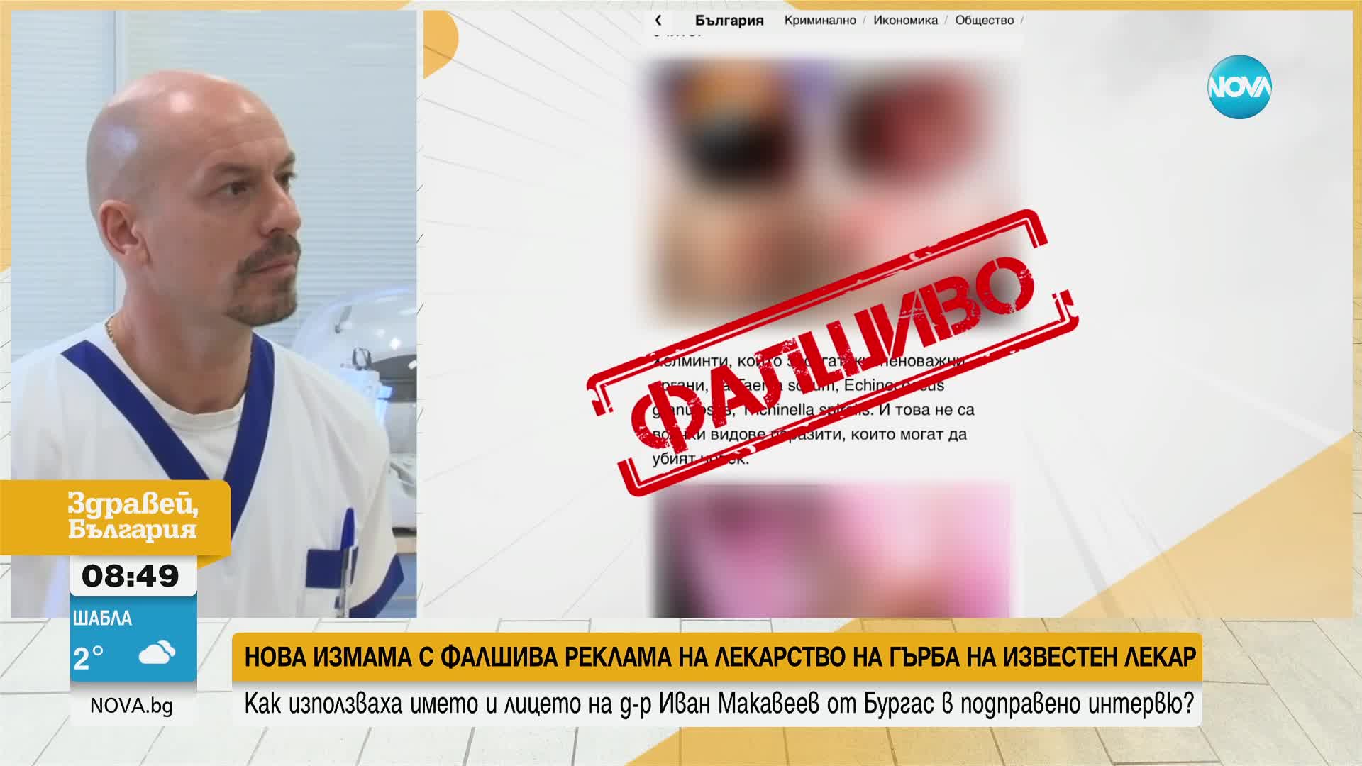 Измама: Рекламират фалшиво лекарство на гърба на известен лекар