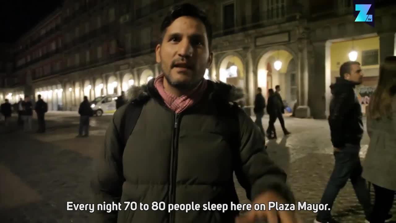 Животът на бездомниците в Мадрид