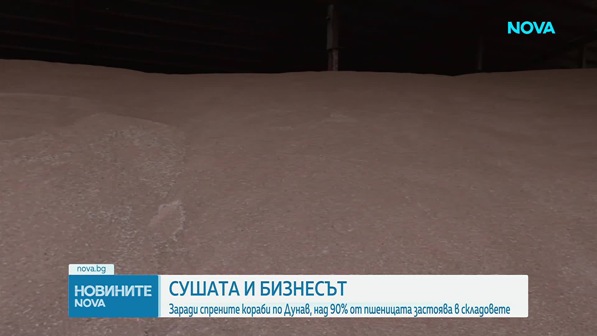 Рекордно ниското ниво на Дунав блокира тонове зърно в складове на производители