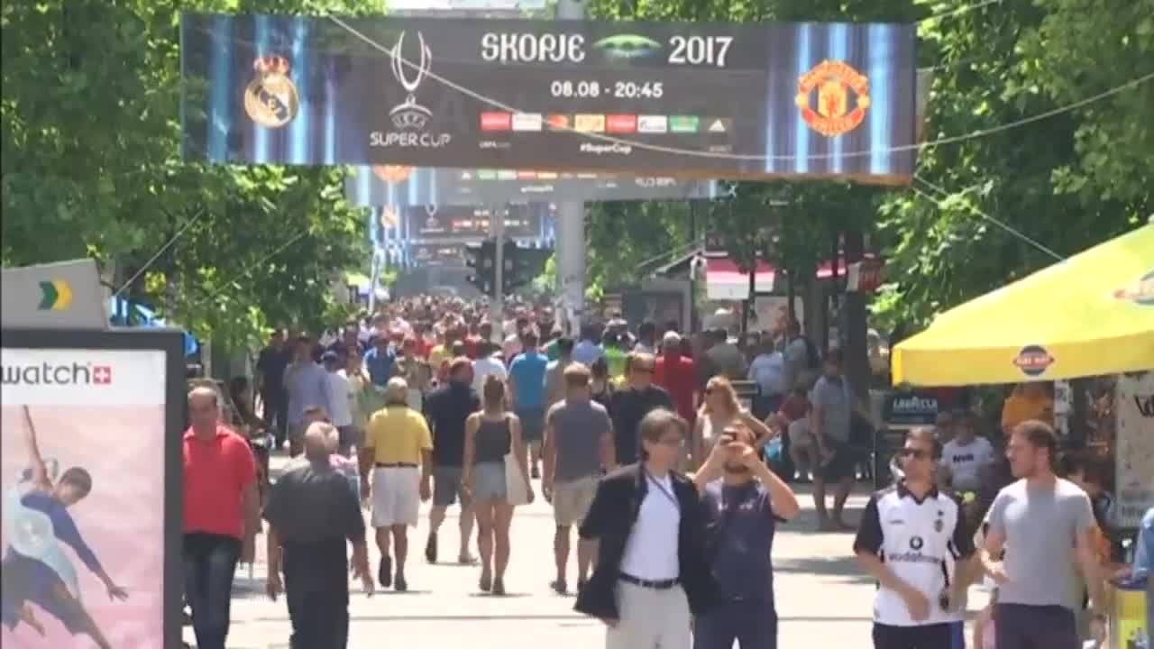 Фенове на Реал и Юнайтед „заляха“ Скопие