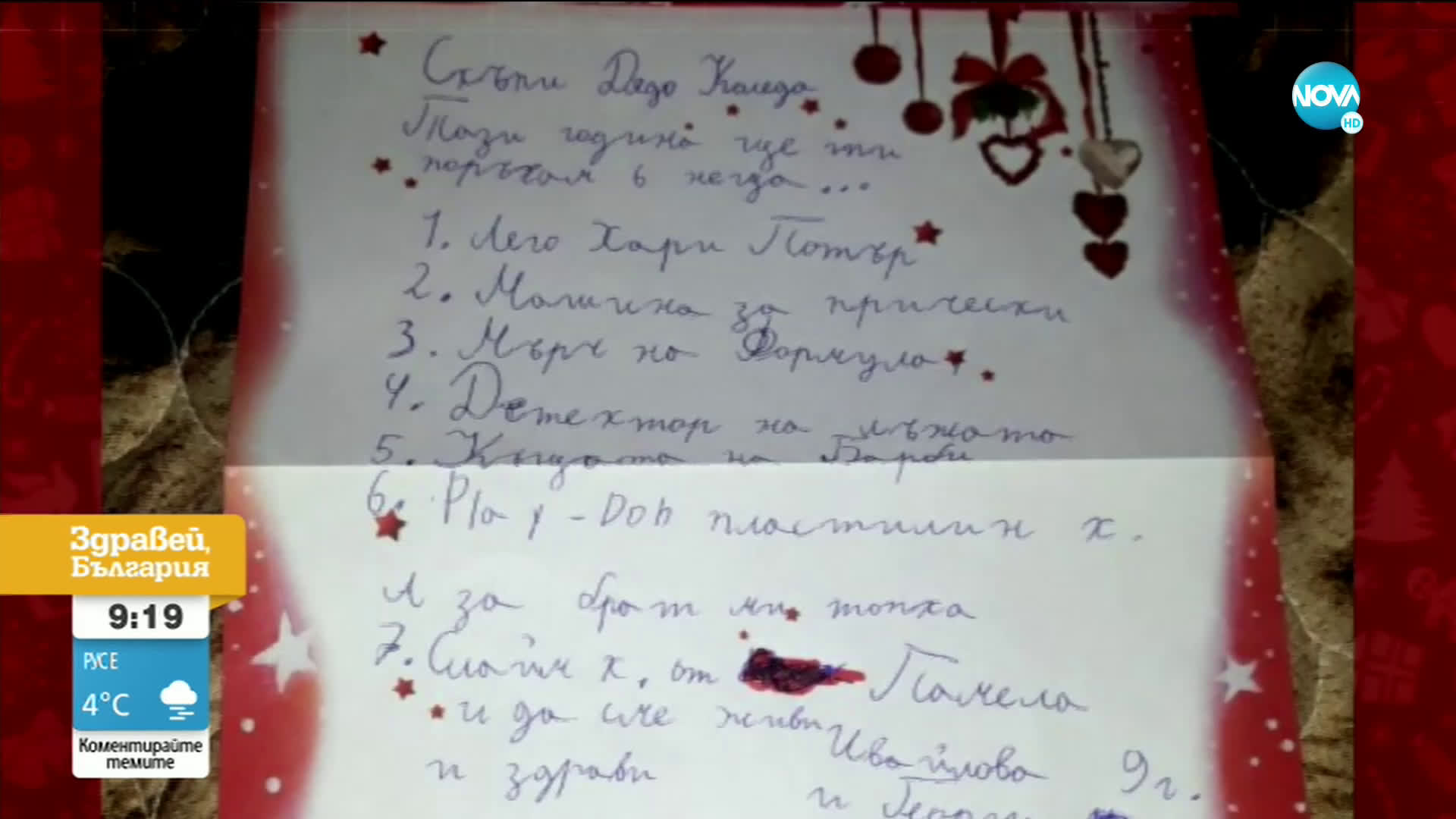 Нова доза желания и писма до Дядо Коледа с копие до NOVA