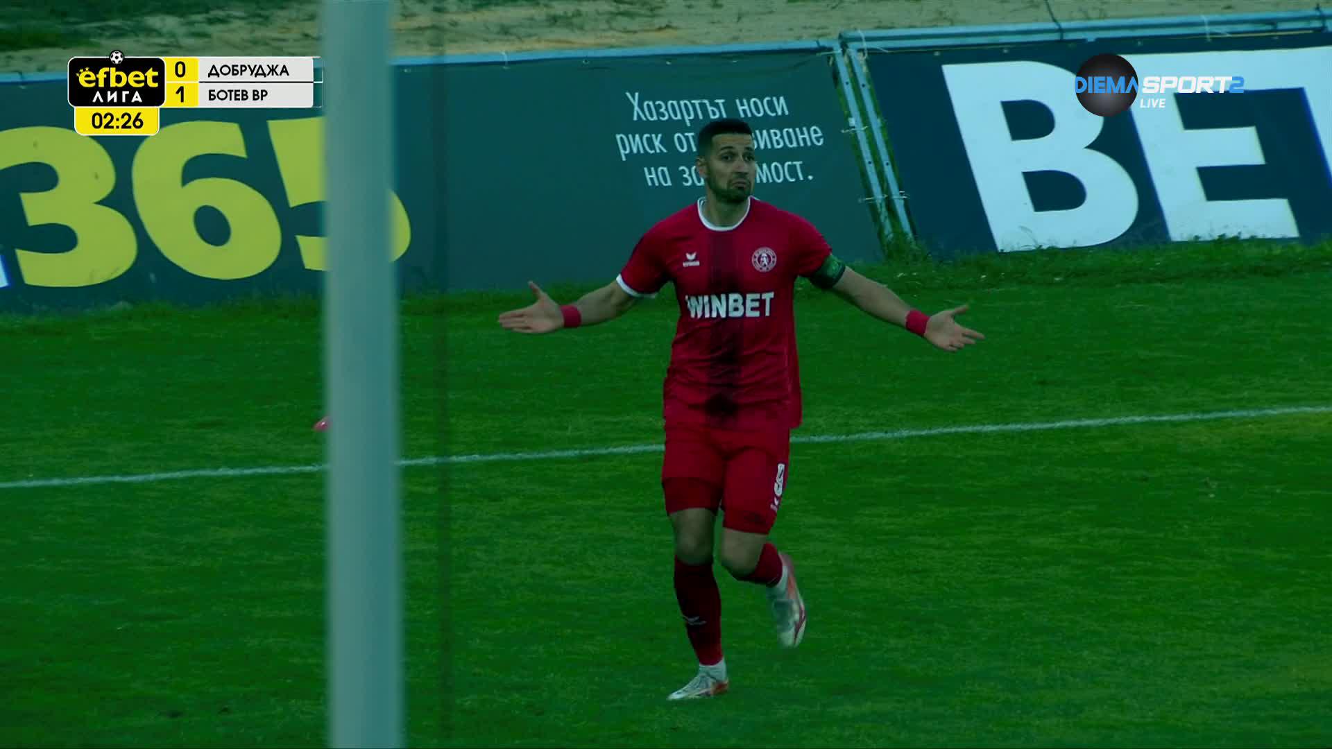 Добруджа - Ботев Враца 0:2 /първо полувреме/
