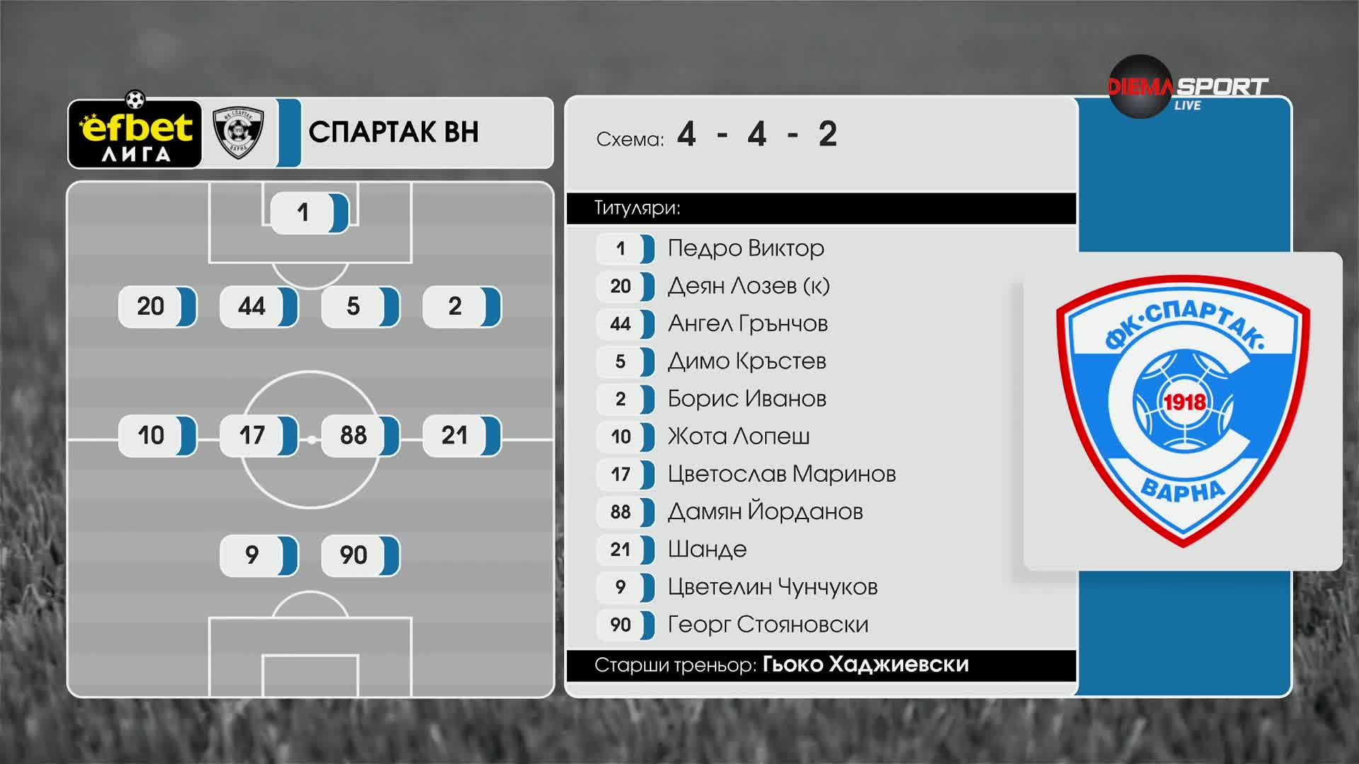 Спартак Варна - Добруджа /състави/