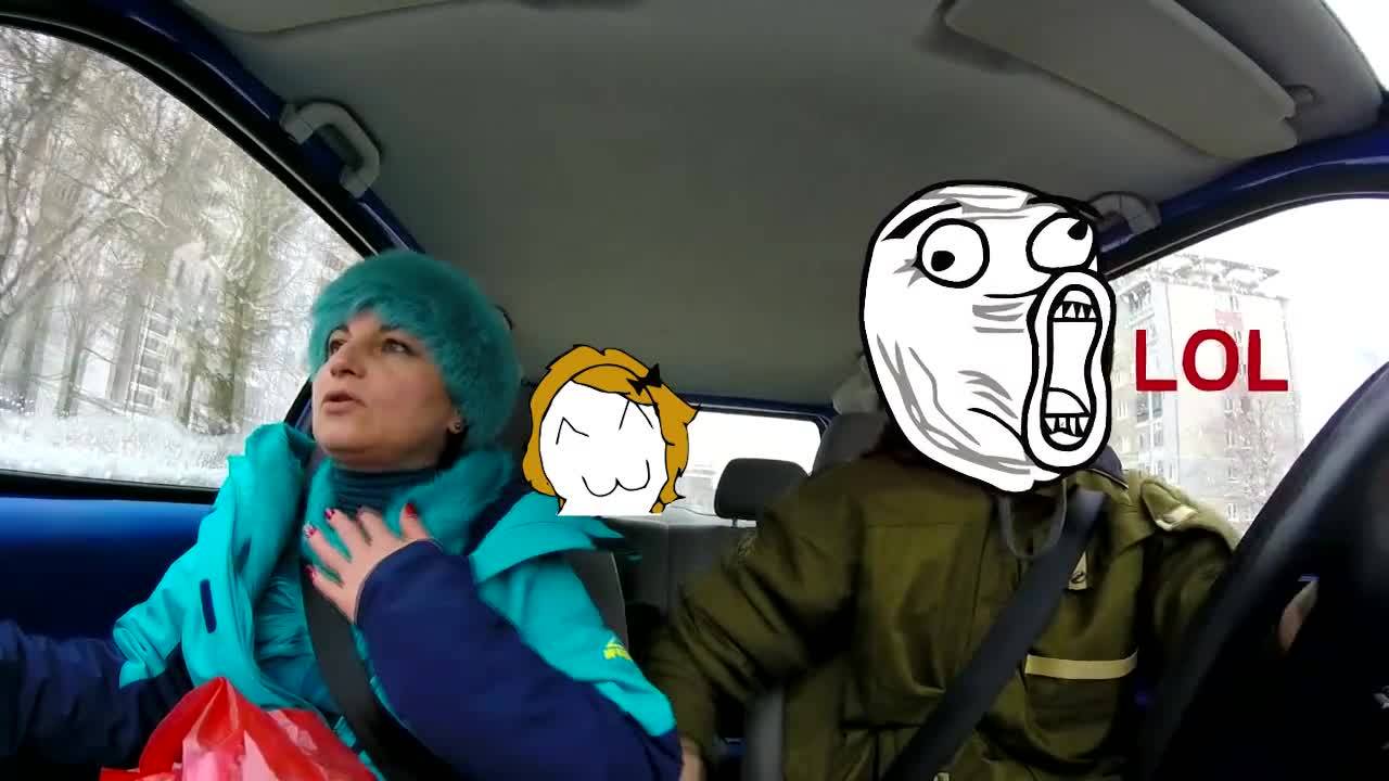 snow drift vs. my mom (reaction)