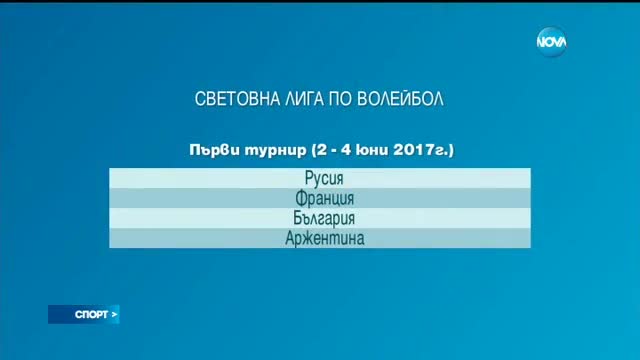 България ще e домакин на турнир от Световната лига по волейбол